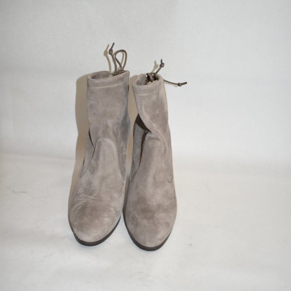 STUART WEITZMAN GLOVE BOOTIE SOCK BEIGE NUDE HIGHLAND SUEDE 8 (P17) - Picture 3 of 10